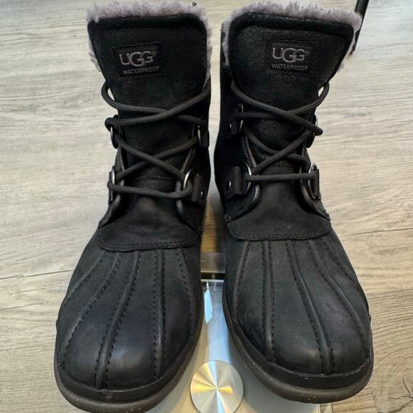 Ugg Duck Boots Women’s Size 7.5 Black Winter Warm Snow Ski Outdoors Hiking - Picture 7 of 10